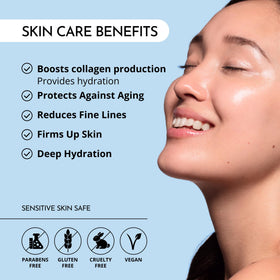MAELOVE serum texture drop on finger showing hydrating, non-greasy finish