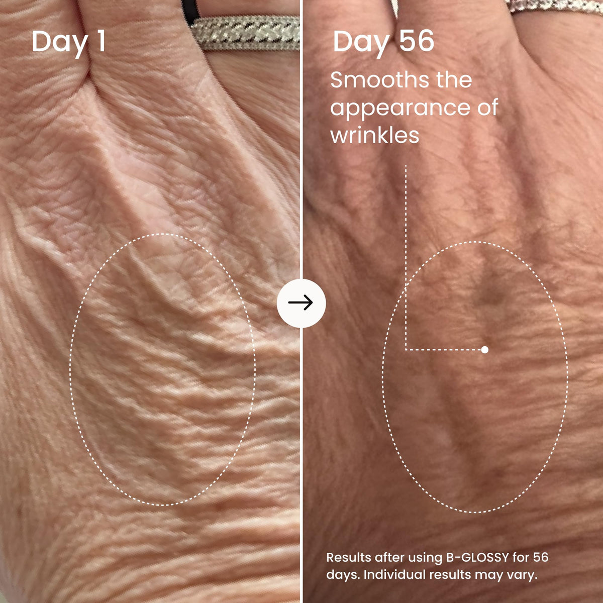 MAËLYS B-GLOSSY serum texture drop illustrating lightweight consistency and quick absorption