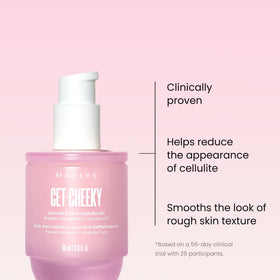 MAËLYS GET-CHEEKY oil texture droplet on skin close-up, showing lightweight absorbent finish.