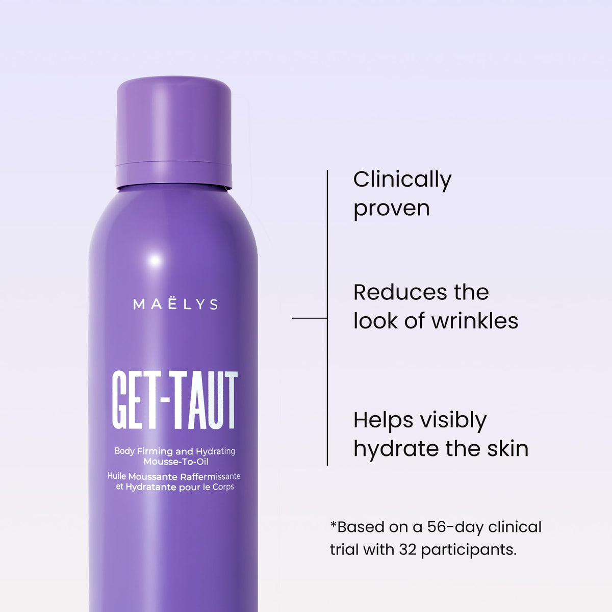 MAËLYS mousse being dispensed from pump, easy application and control