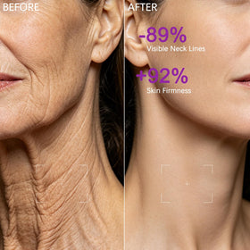 MAGEC applying cream with roller on neck, promotes absorption and contouring