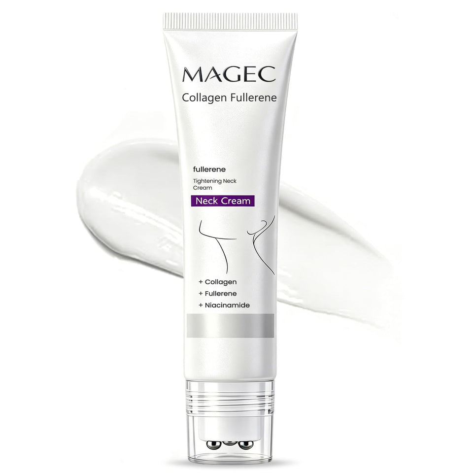 MAGEC front packaging showing tube and roller, convenient at-home spa