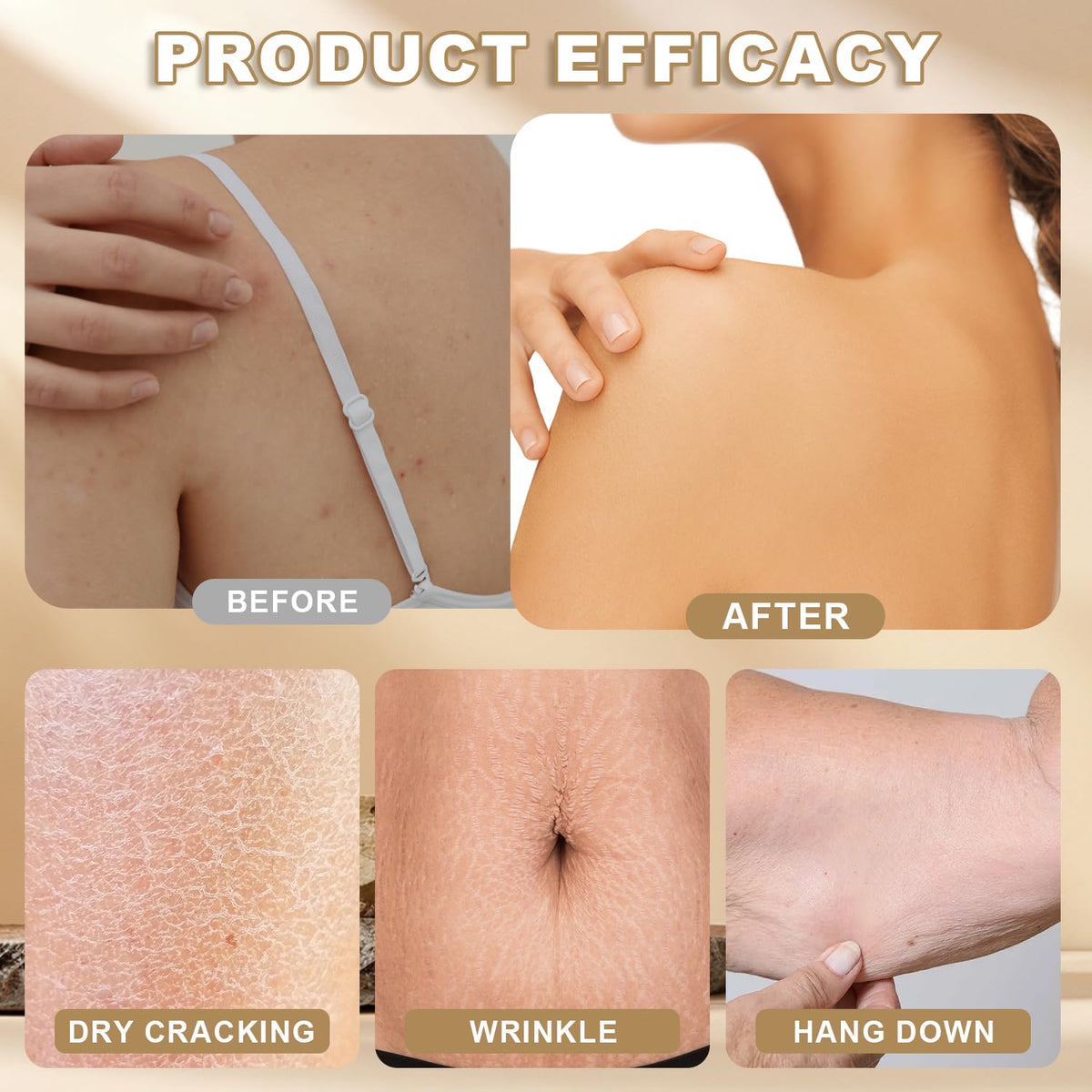 MAGIC LUXE OIL application on thigh showing targeted massage benefit