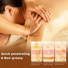 MAGIC LUXE OIL label detail highlighting natural ingredients and collagen focus