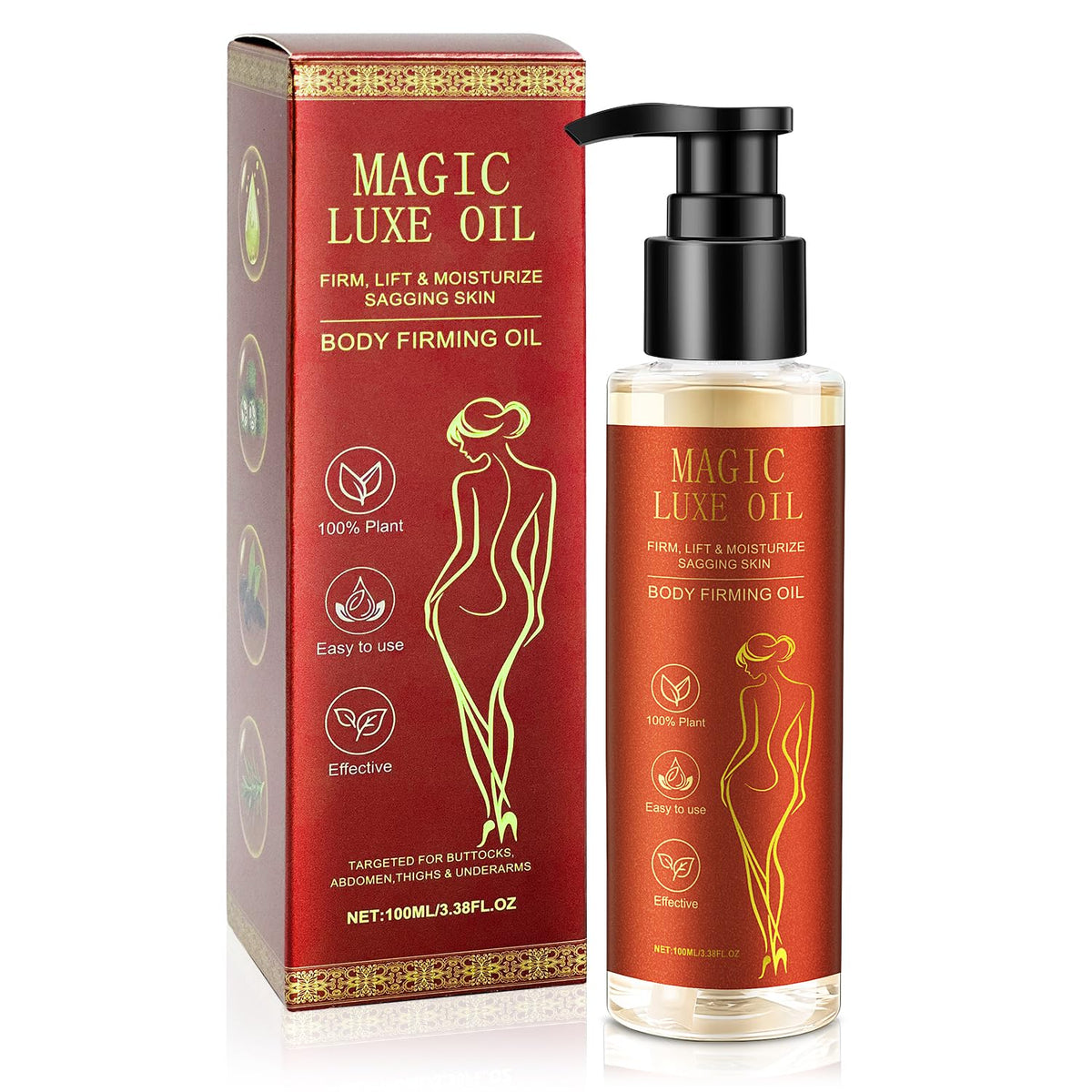 MAGIC LUXE OIL front packaging showing elegant bottle and branding for premium appeal