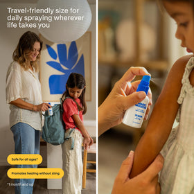 Magic Molecule bottle on bathroom counter suggesting daily routine convenience