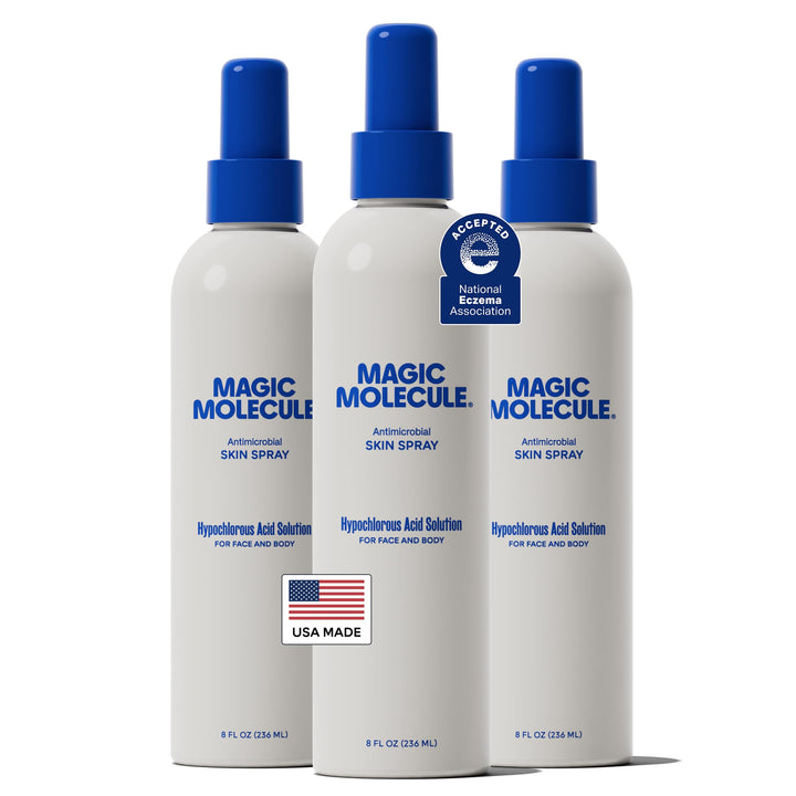 Magic Molecule front packaging showing an 8 oz spray for gentle cleansing