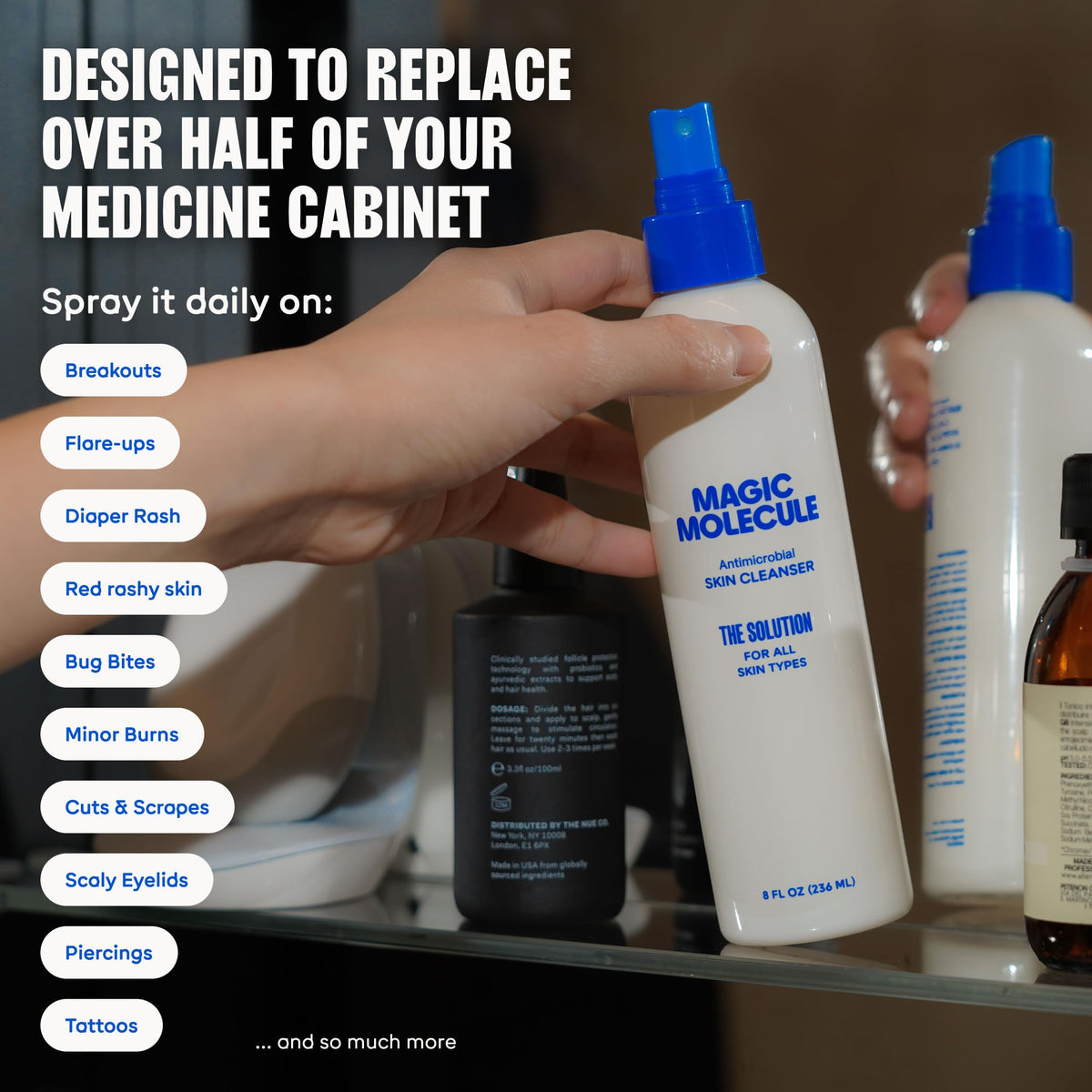 Magic Molecule label ingredient list emphasizing fragrance-free formula