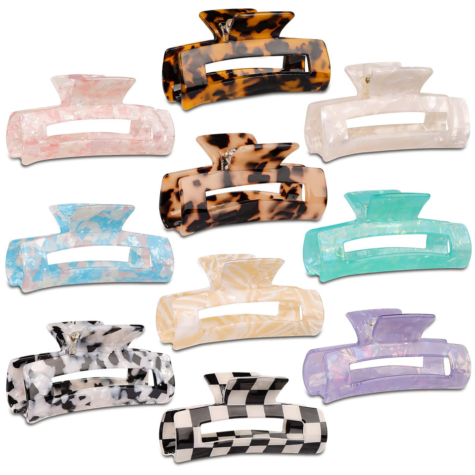 Magicsky front view of ten rectangular clips showing color variety and easy storage benefit