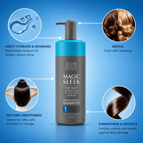 MagicSleek creamy shampoo foam texture close-up showing rich lather and hydration