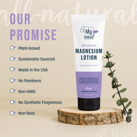 Magnesium Lotion Shop creamy texture close-up highlighting fast absorption benefit