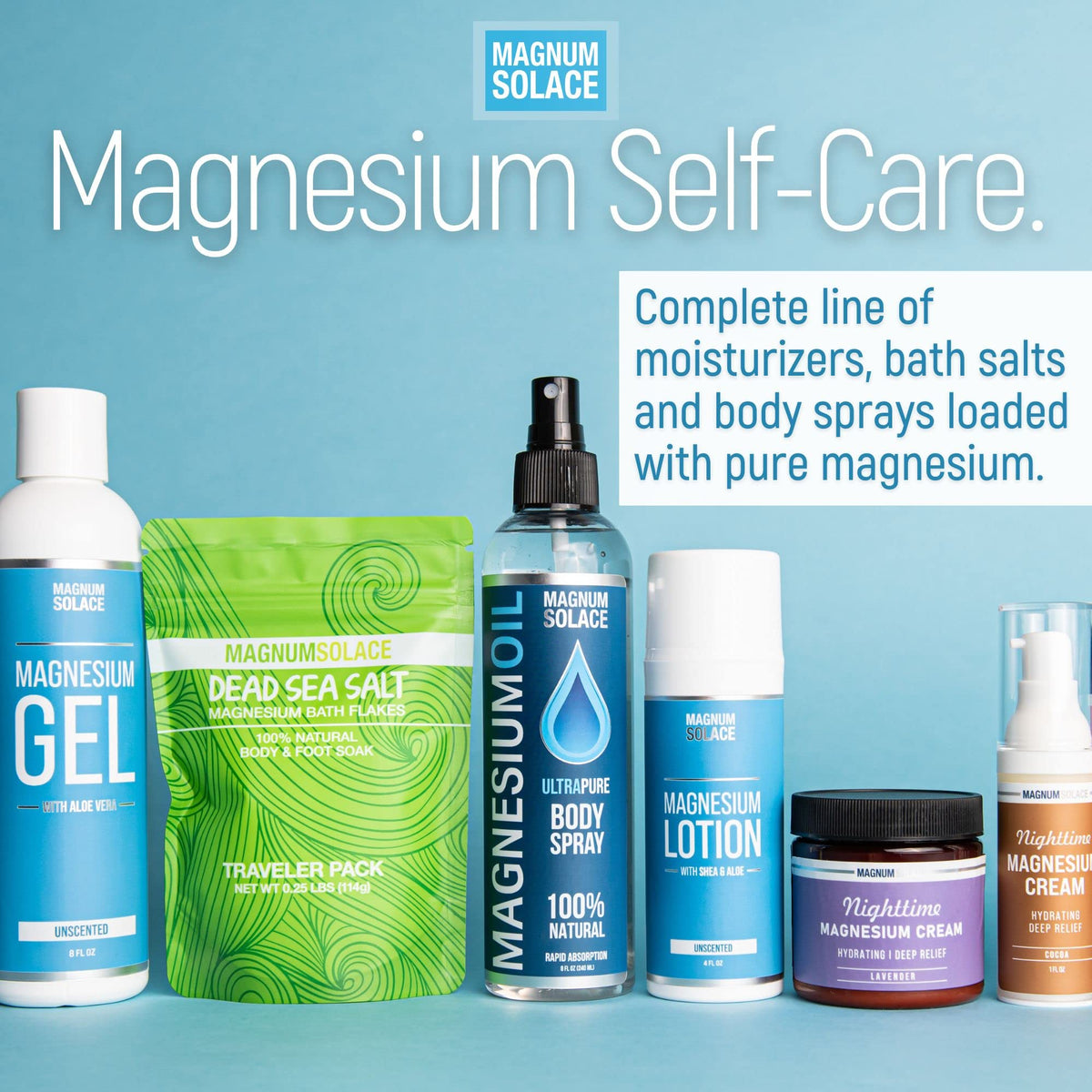 Magnum Solace 10 lb container next to a household object showing scale and long-lasting supply