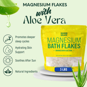 Magnum Solace close-up of magnesium flakes texture highlighting pure Dead Sea minerals benefit