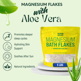 Magnum Solace close-up of magnesium flakes texture highlighting purity