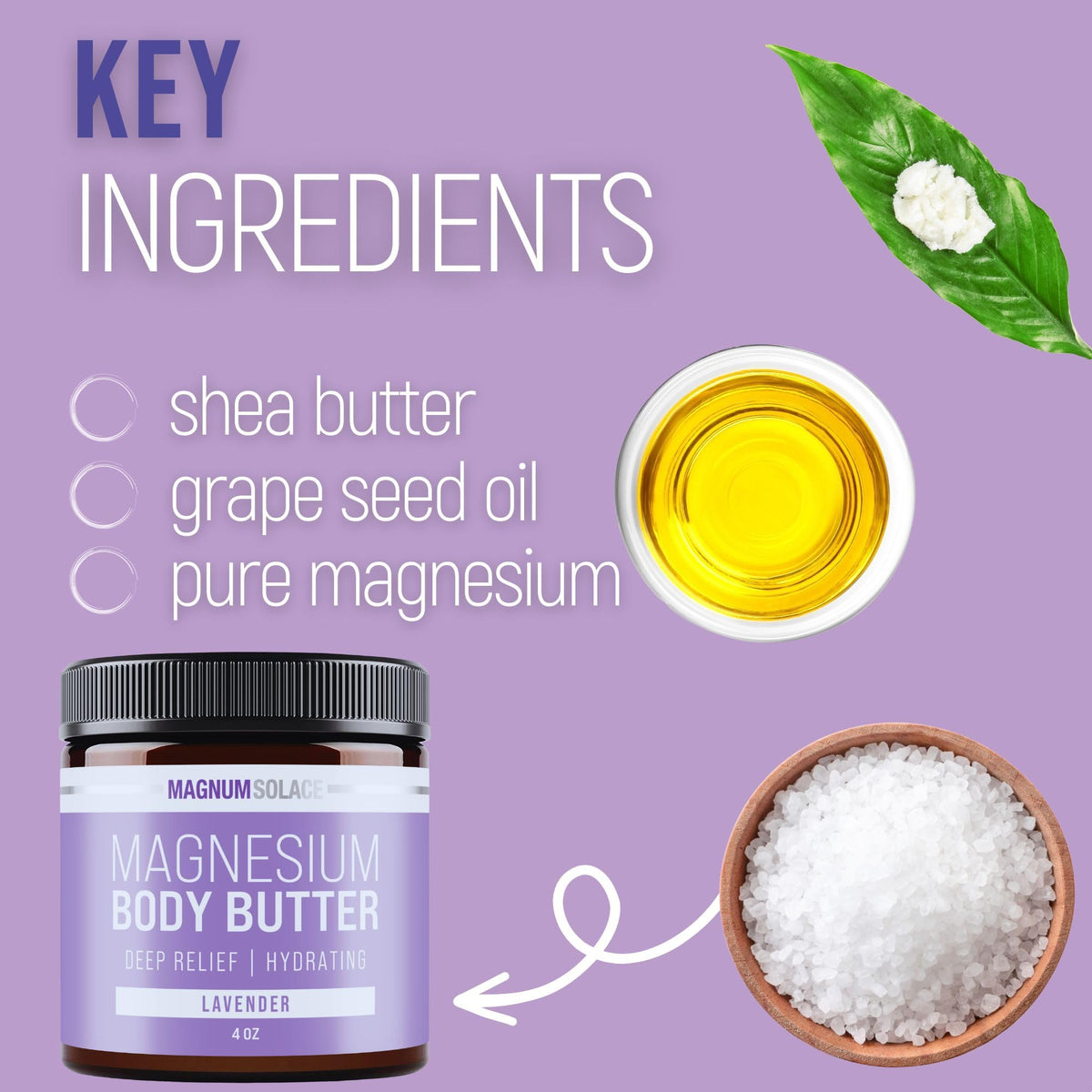 Magnum Solace label and ingredients view showing made in USA reassurance