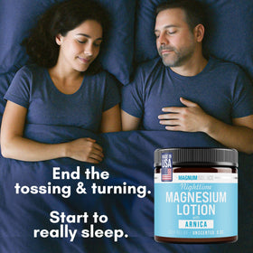 Magnum Solace being applied to a child’s leg to promote soothing nightly routine benefit