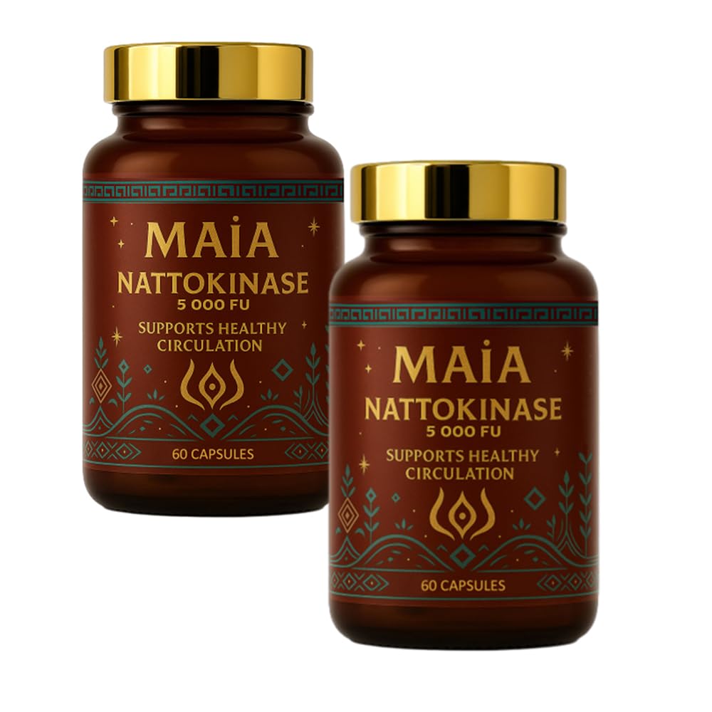 MAÏA front bottle view showing label and capsule count for clear identification