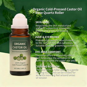 Maidlure amber glass bottle label protecting organic castor oil for longer freshness