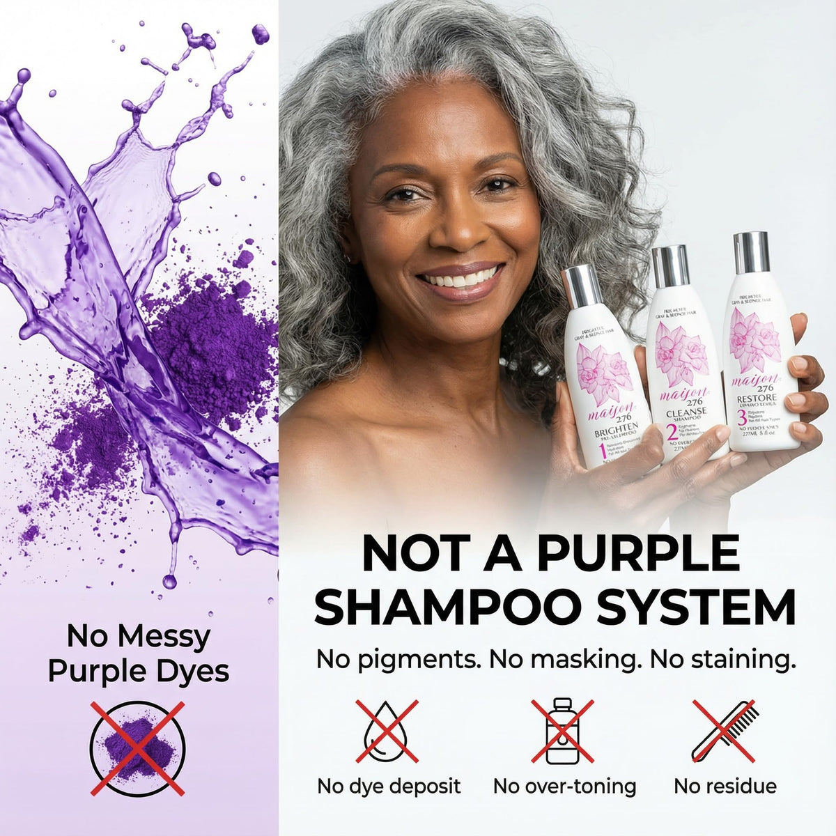 Maison 276 HYDRATE shampoo lather detail demonstrating lightweight cleansing