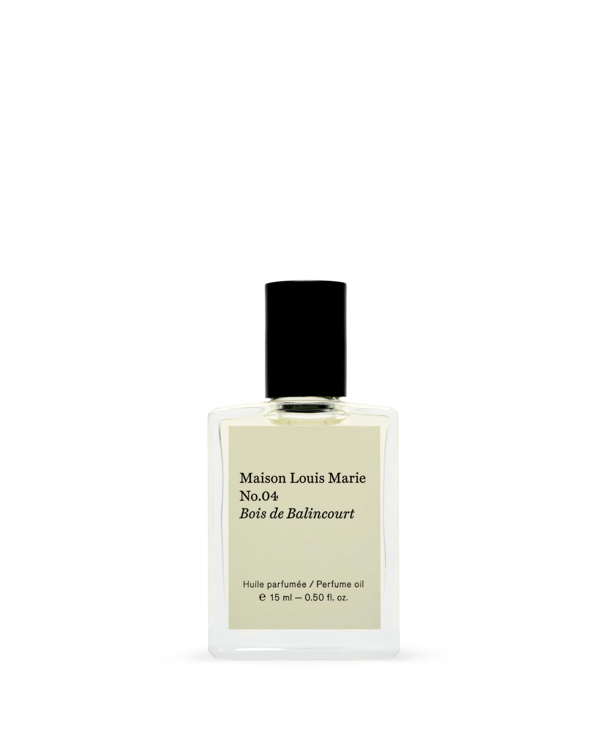 Maison Louis Marie roll-on front view showing elegant bottle and easy portability benefit