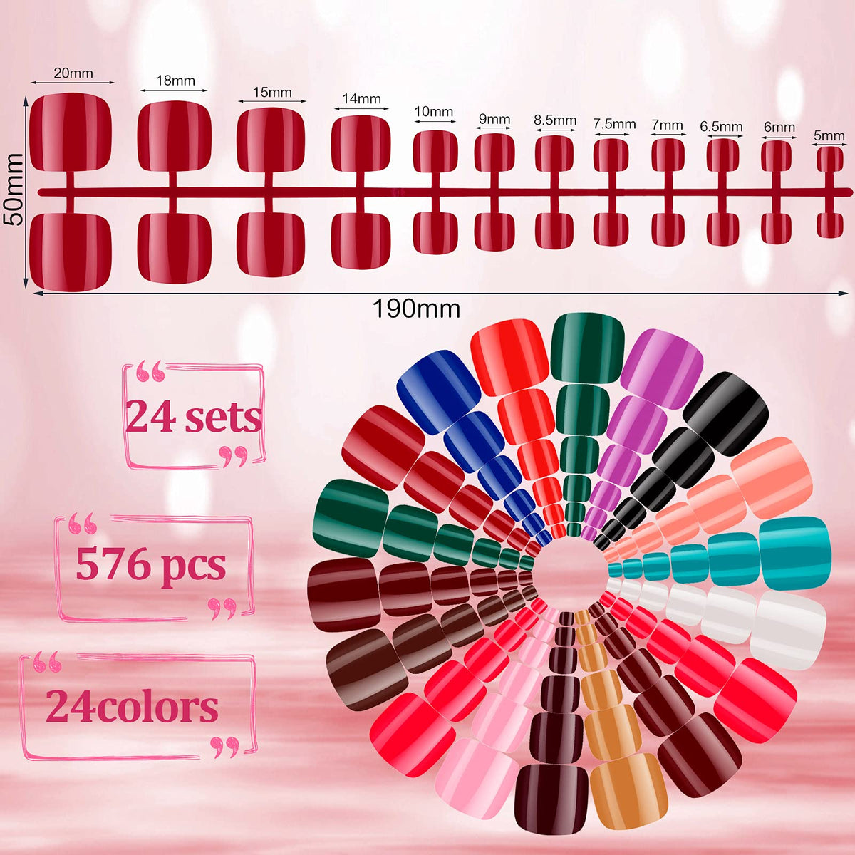 Maitys color range spread showing classic shades and mix-and-match options