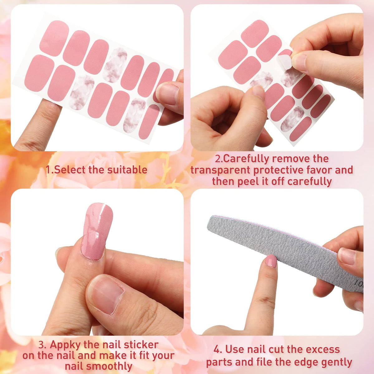 Maitys nail file and accessories displayed with strips, aiding neat trimming and shaping