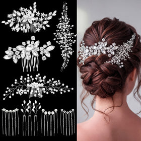 Maitys front view showing set of 44 hair accessories with elegant sparkle benefit