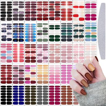 Maitys front sheets display showing colorful full-wrap stickers and variety