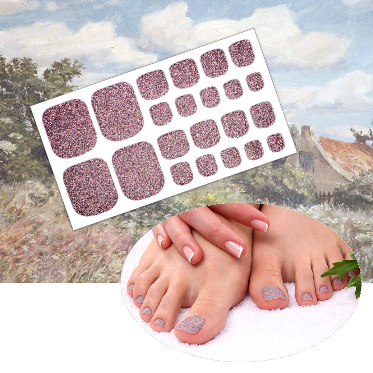 Maitys size comparison on toes illustrating fit variety