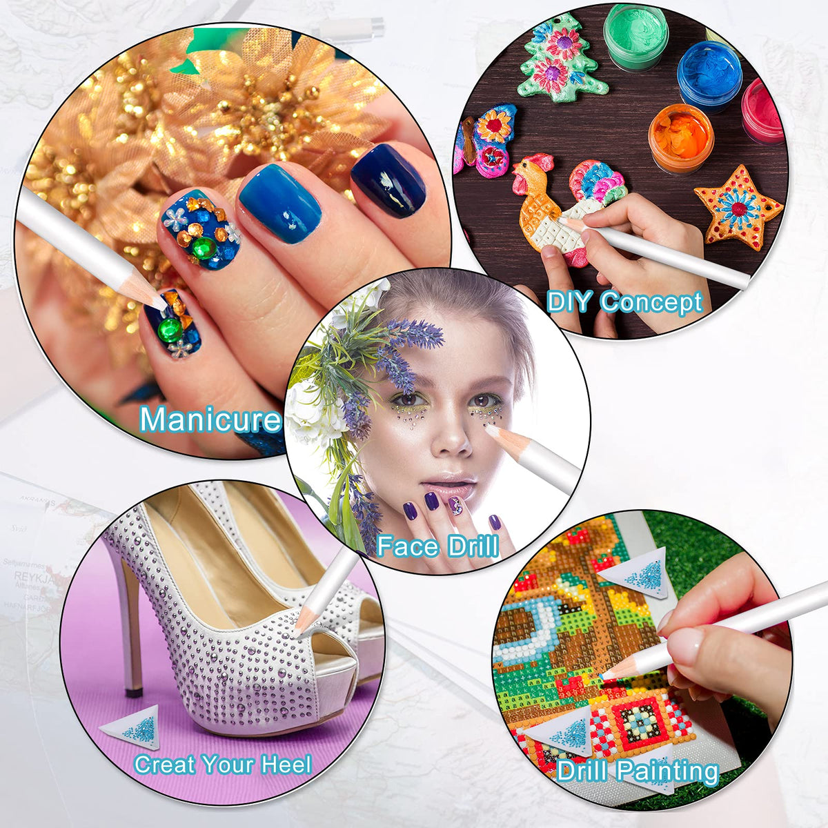 Maitys tools arranged in a nail-art workspace to improve speed and control