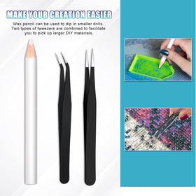 Maitys wax pencil tip close-up demonstrating precise pick-up capability
