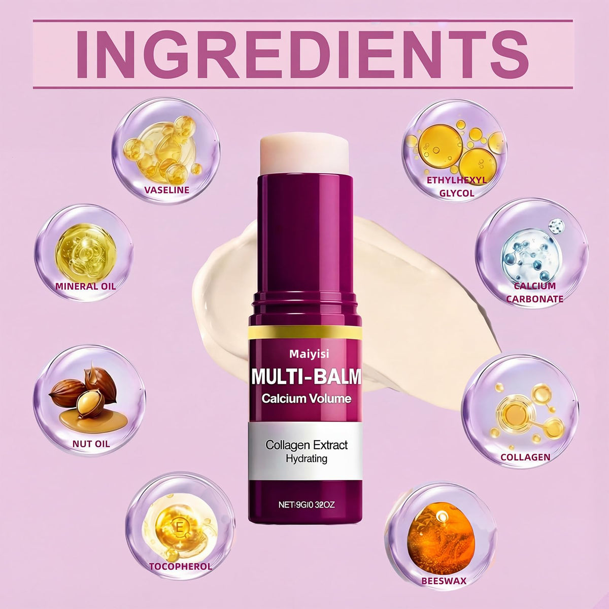 Maiyisi label and ingredient panel highlighting collagen blend