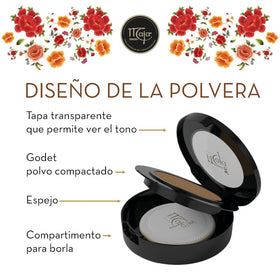 Maja pressed powder close-up texture highlighting smooth finish and easy blend