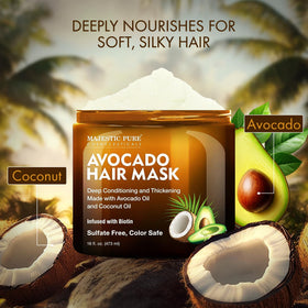 majestic pure applying mask to wet hair for intense conditioning