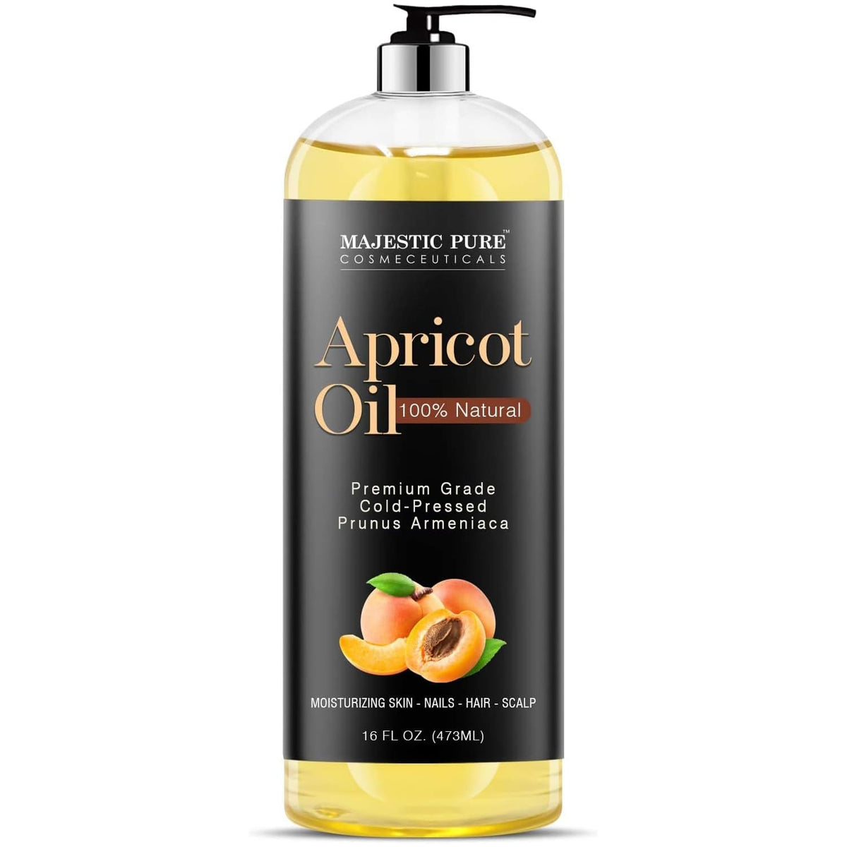 Majestic Pure front bottle view showing full 16 fl oz and clear labeling benefit moisturizer