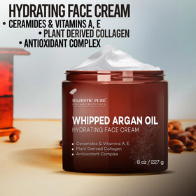 Majestic Pure cream in a nighttime skincare setting promoting restorative moisture