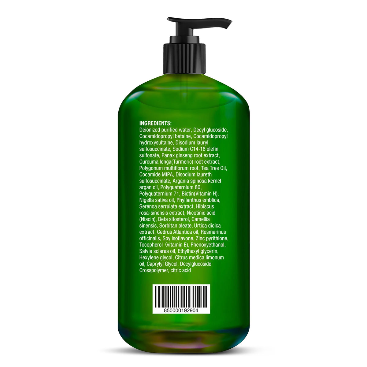Majestic Pure bottle with tea tree leaves to indicate natural oil content and clarifying effect