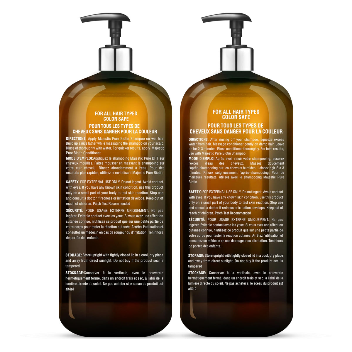Majestic Pure bottles on bathroom shelf conveying everyday routine benefit