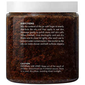 Majestic Pure coarse cream texture close-up highlighting exfoliating coffee grounds