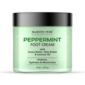 Majestic Pure front jar view showing clean packaging and soothing peppermint appeal