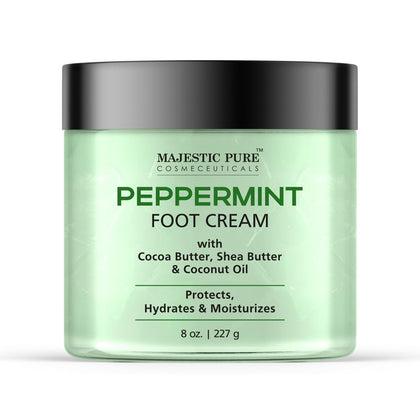 Majestic Pure front jar view showing clean packaging and soothing peppermint appeal