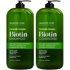 Majestic Pure front packaging bottles showing two 16 fl oz containers and clear branding for convenience