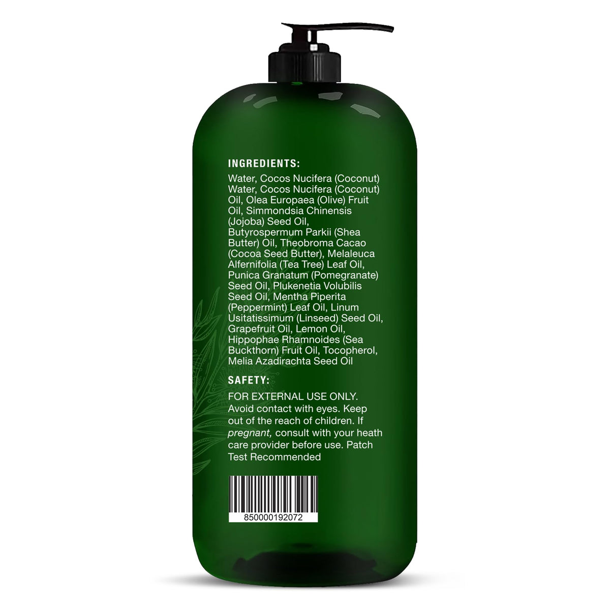 Majestic Pure with tea tree leaves and shea butter ingredients