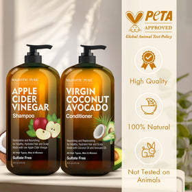 Majestic Pure label closeup highlighting natural ingredient list