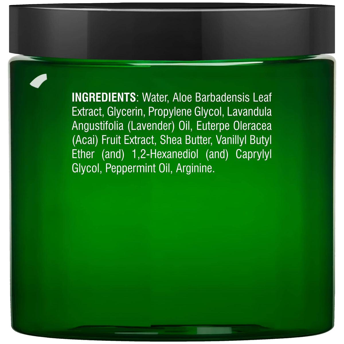 Majestic Pure label close-up that highlights key ingredients and cruelty-free claim