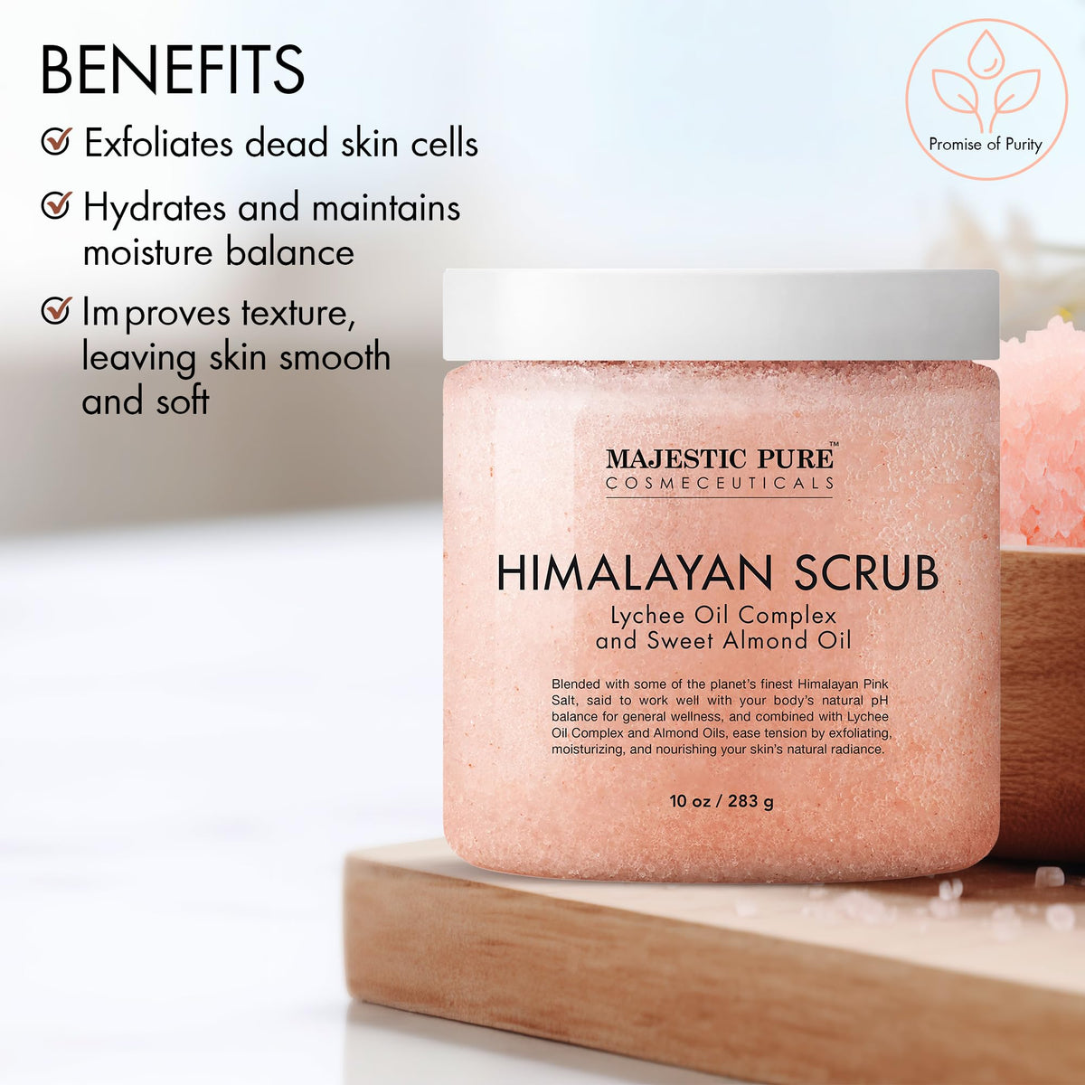 Majestic Pure lychee oil pouring to highlight nourishing oil infusion benefit