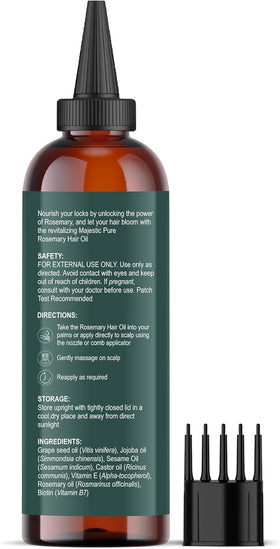Majestic Pure before and after hair ends showing smoother, nourished look