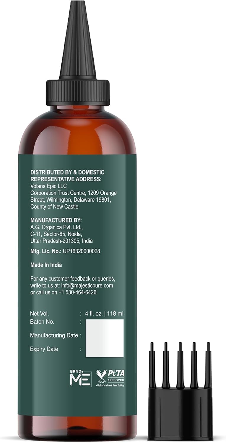 Majestic Pure bottle staged on bathroom shelf evoking daily routine benefit