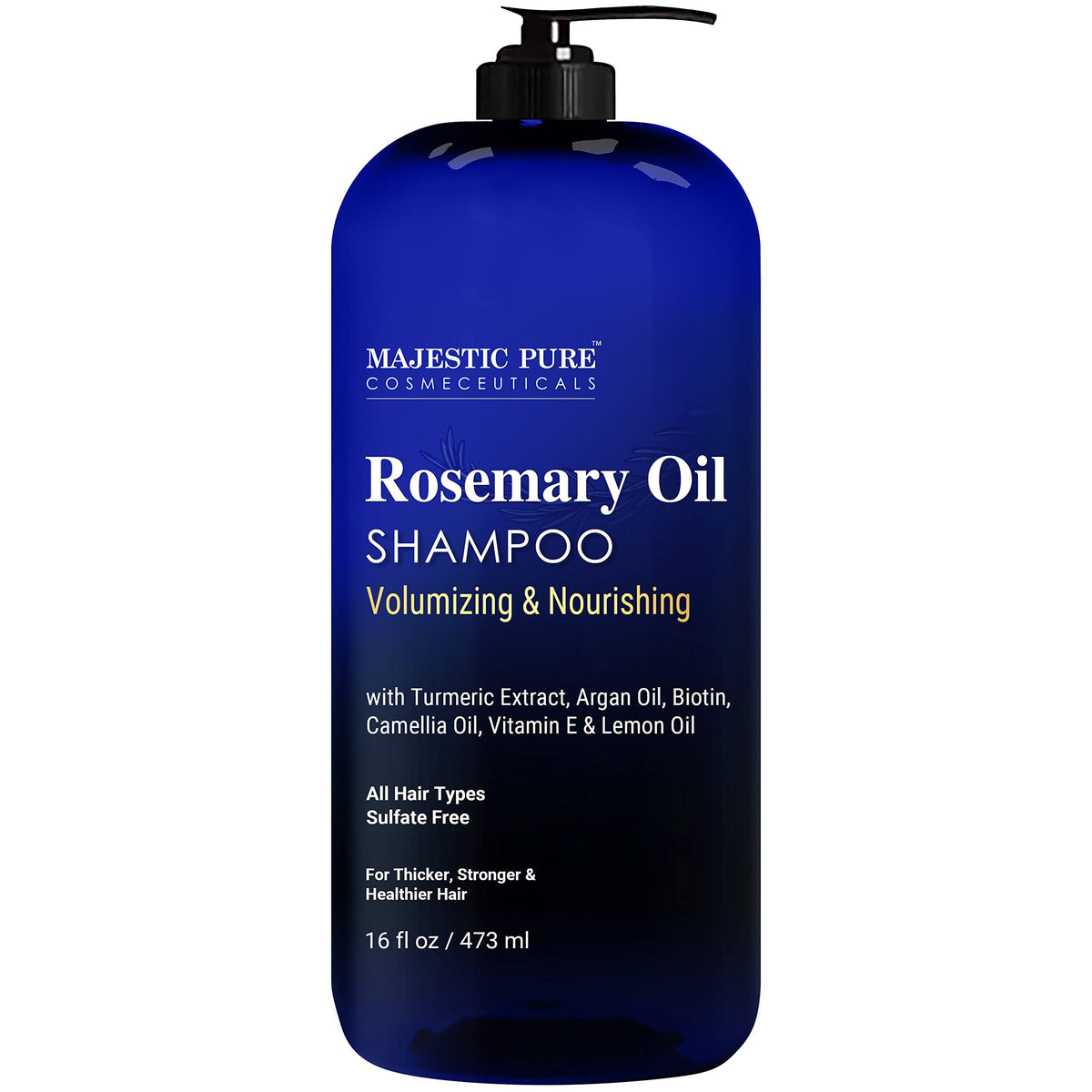 Majestic Pure shampoo front bottle showing label and volumizing benefit