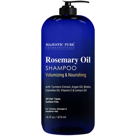 Majestic Pure shampoo front bottle showing label and volumizing benefit